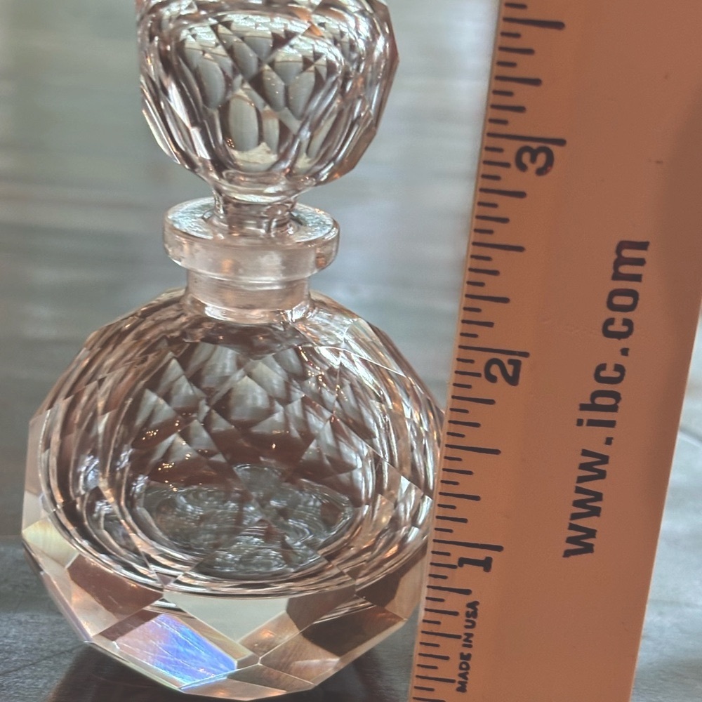 Vintage Clear Crystal Perfume Bottle